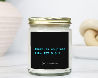 Programmer Candle – 127.0.0.1 Desk Decor, Coding Gift