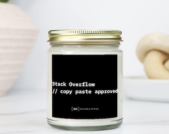 Programmer Candle – Stack Overflow Desk Decor, Nerd Gift