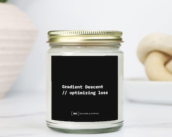 Data Scientist Candle – Gradient Descent Desk Decor, Machine Learning Gift