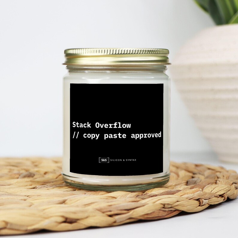 Programmer Candle – Stack Overflow Desk Decor, Nerd Gift image 4