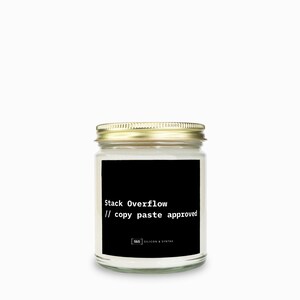 Programmer Candle – Stack Overflow Desk Decor, Nerd Gift image 3