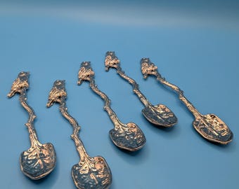 Theelepelset met vogeltak • Op de natuur geïnspireerd keukengerei • Rustiek Cottagecore-huisdecor