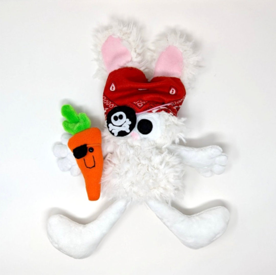 Chiquibunny Pirate Bunny Plush With Carrot Friend - Etsy