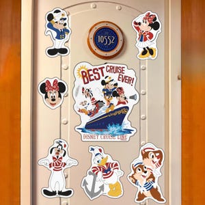 Custom Disney Vacation Decorative Magnets, Personalized Set of Captain Officer Crew Line Cruise Trip Magnets, Unique Stocking Stuffer Gift