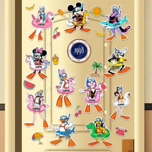 Personalisierte Disney Scuba Snorkel Floatie Kühlschrankmagnet, Cruise Tür Benutzerdefinierte Form Magnet, Familienurlaub Die Cut Magnet, Cabin Decor
