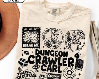 Dungeon Crawler Carl Shirt, Funny D&D Dungeon Crawler T-Shirt, Retro RPG Carl Goat Wizard Vintage Tee, This is an Outrage Donut Shirt