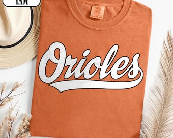 Orioles Retro Vintage T-Shirt, Baltimore Orioles Name Script Distressed Shirt for Men Women Boy Girl, Ivory Comfort Colors Baseball Tee Gift