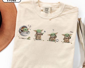 Comfort Color Baby Yoda Grogu T-Shirt, Grogu Baby Yoda Shirt Star Wars, Cute Mandalorian The Child Funny Graphic Tee