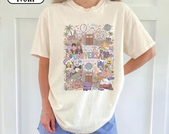 Comfort Color Universal Studios T-Shirt, Universal Shirt Orlando Family Vacation Graphic Tee