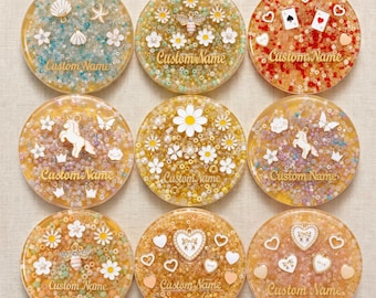 Juguete sensorial personalizado Picky Pad con nombre personalizado, hecho a mano con cuentas de resina, regalo antiestrés para niñas, adolescentes y adultos, accesorio de escritorio para aliviar el estrés, recuerdo.