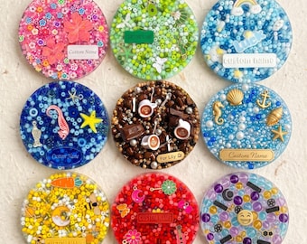 Juguete sensorial personalizado Picky Pad con nombre personalizado, hecho a mano, con cuentas para recoger, regalo para niños, adolescentes y adultos, alivio de la ansiedad, decoración de escritorio, recuerdo de fiesta.