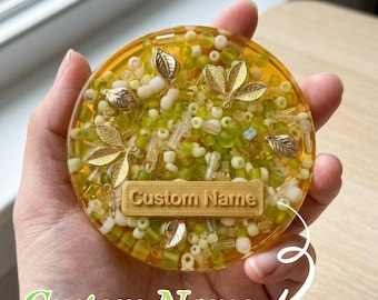 Kit sensorial personalizado Picky Pad, reutilizable y fundible, con temática de la naturaleza, juguete antiestrés para aliviar la ansiedad y el TDAH, ideal para personas que se pellizcan la piel. Regalo personalizado con nombre.