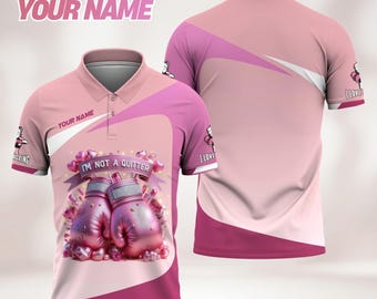 Personalized Name Boxing Shirt - Custom Women Fighter Tee Pink Gloves Graphic Gym Workout Fitness Gift for Boxing Lover Strong Girl Shirt