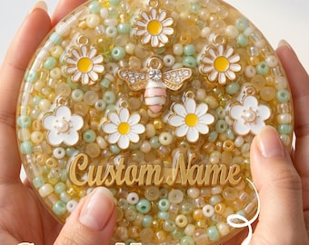 Juguete sensorial personalizado Picky Pad, reutilizable, para aliviar la ansiedad, antiestrés, TDAH, para evitar pellizcarse la piel, regalo de Daisy Bee con nombre personalizado.