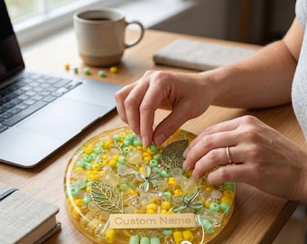 Juguete sensorial personalizado Picky Pad, reutilizable, para aliviar la ansiedad, antiestrés, TDAH, para pellizcarse la piel, con temática de la naturaleza, regalo personalizado con nombre.