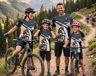 Camiseta familiar de ciclismo de montaña, camiseta personalizada para ciclistas de MTB, maillot de ciclismo con nombre personalizado, regalo gráfico para ciclistas de descenso, para hombres y mujeres amantes de los senderos.