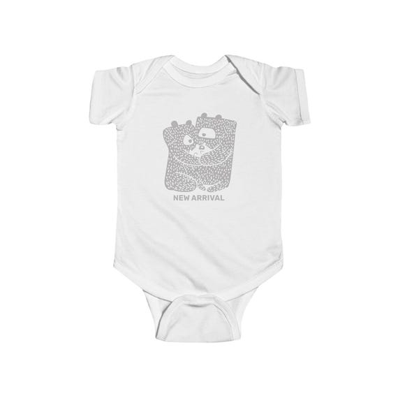 New Arrival Bear Illustration | Baby Onesie | Personalised Year
