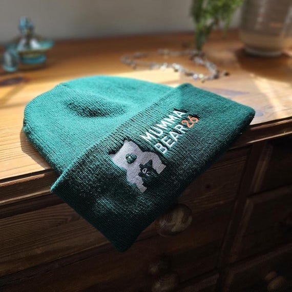 Mumma Bear embroidered beanie | Personalised Title & Year