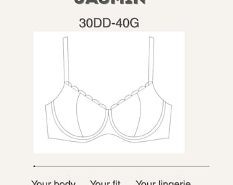 Instant download of the «Jasmin» Bra underwire bra pattern PDF