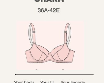 Instant download of the «Charm» Bra underwire bra pattern PDF