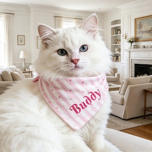 Pañuelo personalizado para mascotas: bufanda personalizada para perros y gatos, babero triangular ajustable con nombre y número, diseño sencillo a elegir, para mascotas pequeñas y medianas.