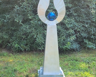 Aluminum and Stainless Steel Modern Sculpture "Harmony"