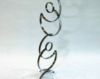 Modern Abstract metal ring sculpture