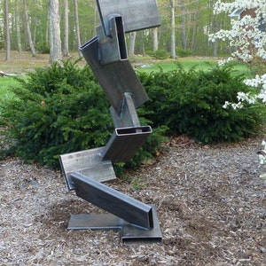 Large outdoor abstract metal sculpture, yard art or interior art