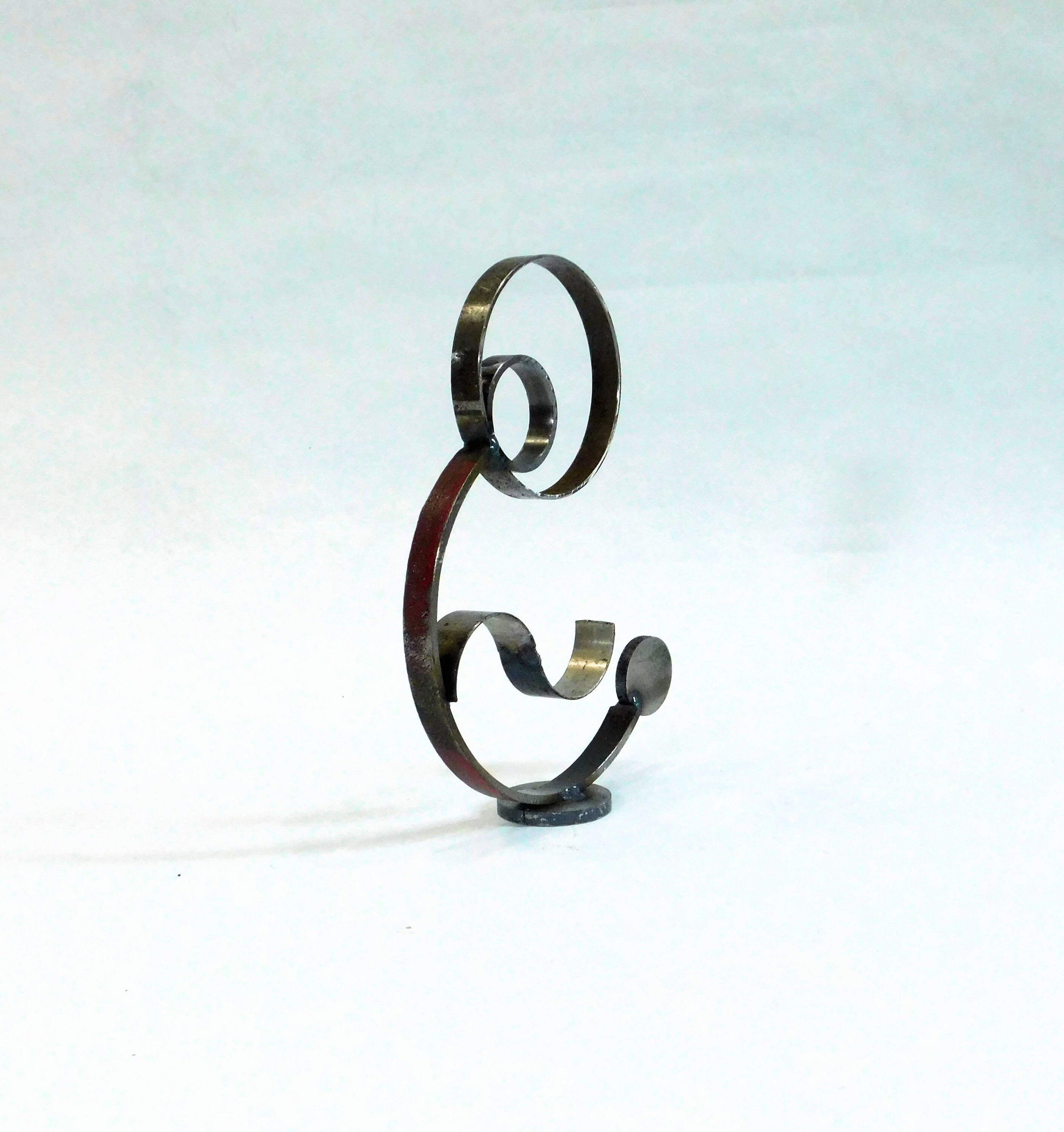 Modern Abstract metal ring sculpture Etsy
