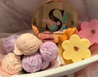 4-1oz Luxury Bath Truffle| Moisturizing Bath Melt| Relaxing Aromatherapy Bath Soak| Skin Softening Cocoa Butter Bath Bomb|Spa Self Care Gift