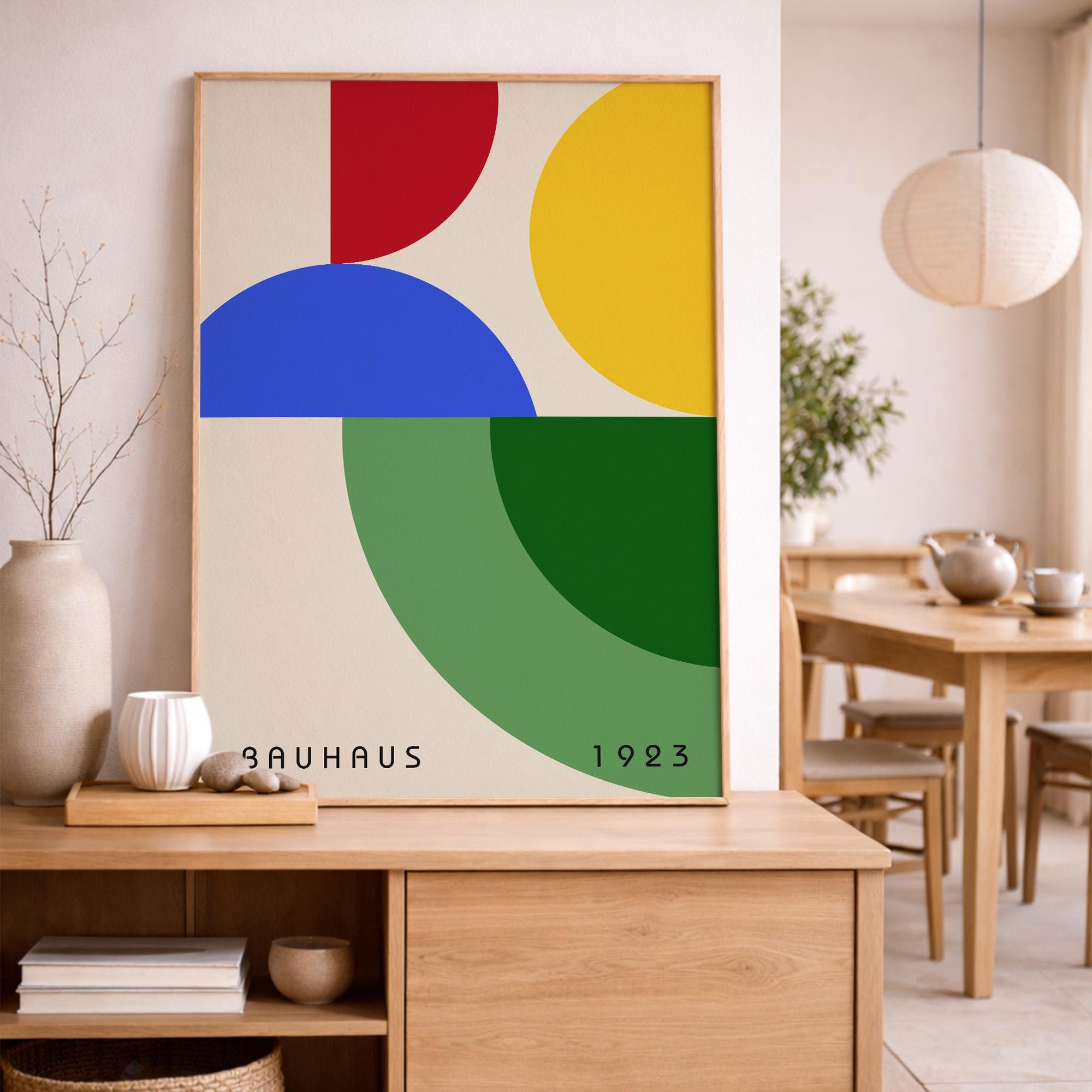 Bauhaus Exhibition Poster 1923, Mid-century Modern Wall Art Print