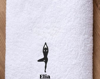 Personalized Hot Yoga Towel - Embroidery Embroidered Fitness Gift