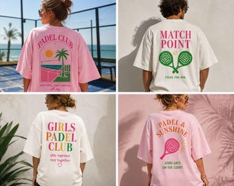 Women's Padel Matching T-Shirt Set of 4 | Best Friends Padel Outfit