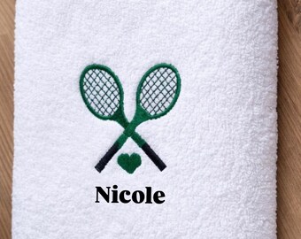 Personalised Embroidered Tennis Gym Towel – Custom Name Training Towel