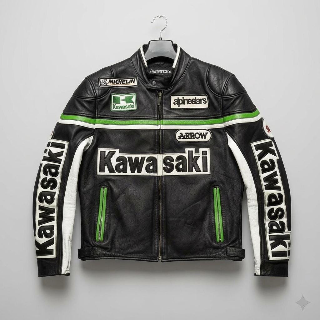 革ジャン　北米カワサキ　メンズ用　ヴィンテージ品 Vintage kawasaki jacke - Etsy 日本