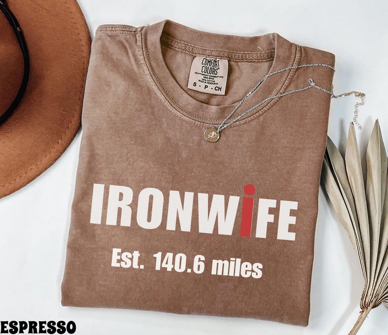 Comfort Colors Ironwife Shirt, Triathlon Wife Shirt, Funny Ironman Support Tee, Triathlon Partner Gift image 5