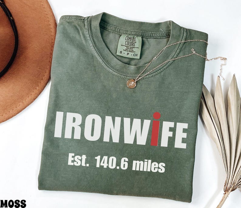 Comfort Colors Ironwife Shirt, Triathlon Wife Shirt, Funny Ironman Support Tee, Triathlon Partner Gift image 8