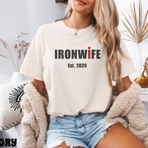 Comfort Colors Future Ironwife Shirt, Triathlon Wife Shirt, Funny Ironman Support Tee, Triathlon Partner Gift, Future Mrs Shirt image 5