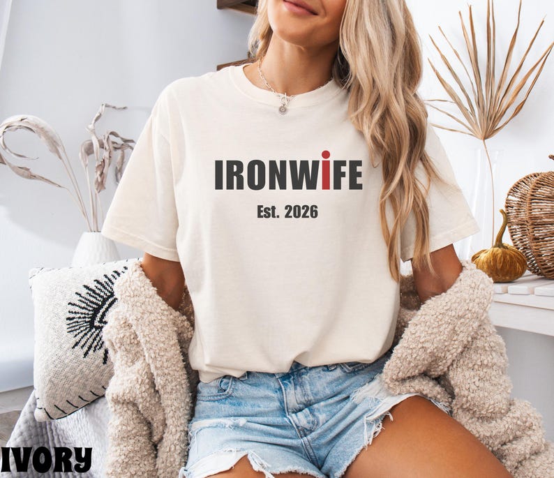 Comfort Colors Future Ironwife Shirt, Triathlon Wife Shirt, Funny Ironman Support Tee, Triathlon Partner Gift, Future Mrs Shirt image 5