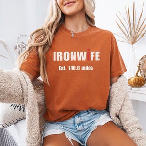 Comfort Colors Ironwife Shirt, Triathlon Wife Shirt, Funny Ironman Support Tee, Triathlon Partner Gift image 10