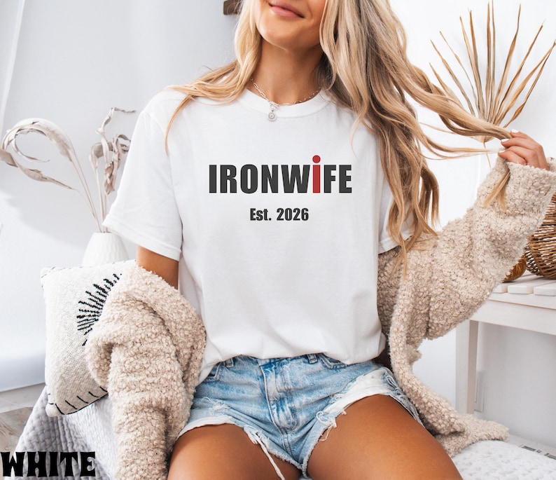 Comfort Colors Future Ironwife Shirt, Triathlon Wife Shirt, Funny Ironman Support Tee, Triathlon Partner Gift, Future Mrs Shirt image 1