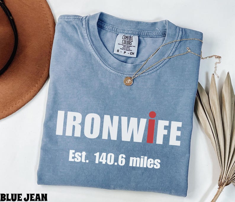 Comfort Colors Ironwife Shirt, Triathlon Wife Shirt, Funny Ironman Support Tee, Triathlon Partner Gift image 4