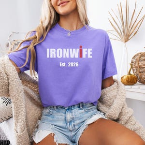 Comfort Colors Future Ironwife Shirt, Triathlon Wife Shirt, Funny Ironman Support Tee, Triathlon Partner Gift, Future Mrs Shirt image 6