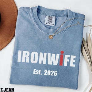 Comfort Colors Future Ironwife Shirt, Triathlon Wife Shirt, Funny Ironman Support Tee, Triathlon Partner Gift, Future Mrs Shirt image 2