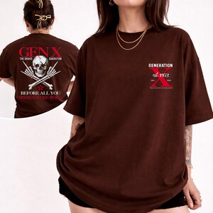 Comfort Colors Customizable Gen X Shirt, Retro Skull Graphic Tee, Generation X T-Shirt