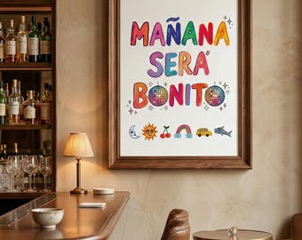 Mañana Será Bonito – Karol G Letras Inspiradoras Arte de Pared