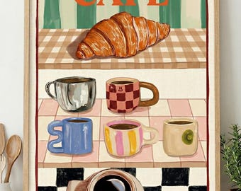 Coffee Corner – Arte minimalista para la pared de la cocina