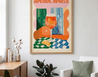 Póster de cóctel Aperol Spritz (descarga digital)