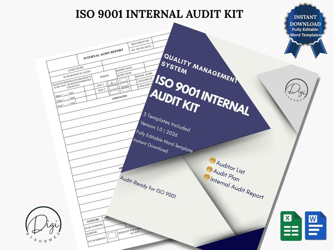 ISO 9001 Internal Audit Templates | Audit Plan, Checklist & Report ...