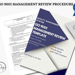 Iso Management Review Examples ISO 9001 Management Review Template | Editable Word Procedure | Audit ...